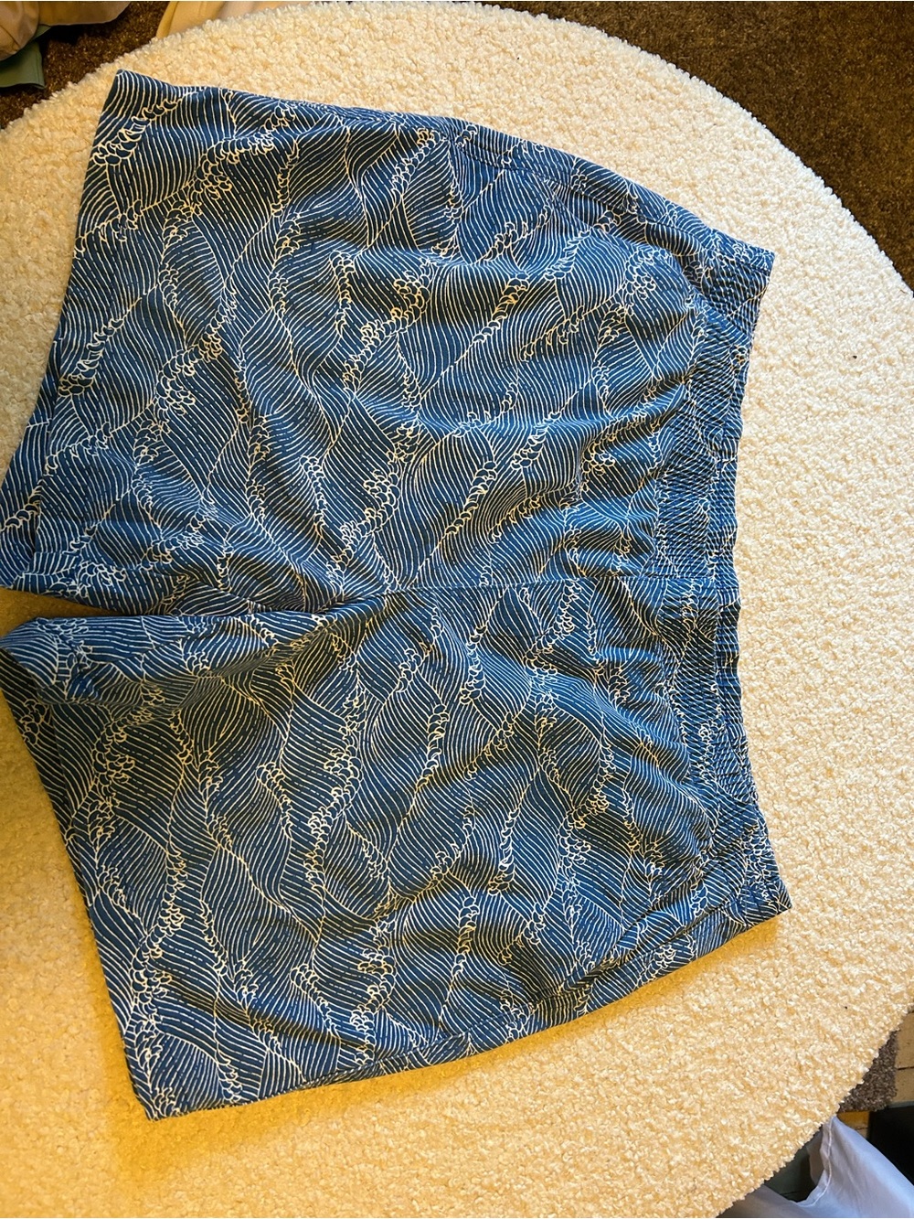Lands' End Blue Wave-Pattern Women's Bermudas